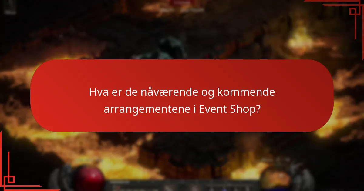 Hva er de nåværende og kommende arrangementene i Event Shop?