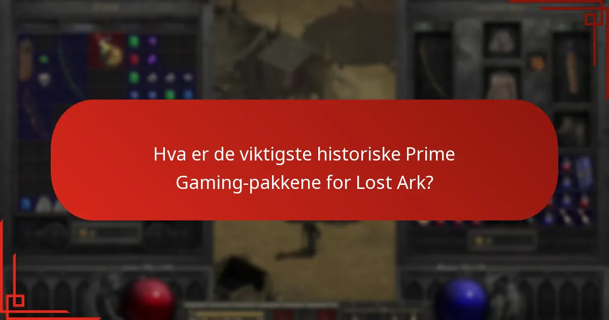 Hvordan har Prime Gaming-pakkene for Lost Ark utviklet seg over tid?