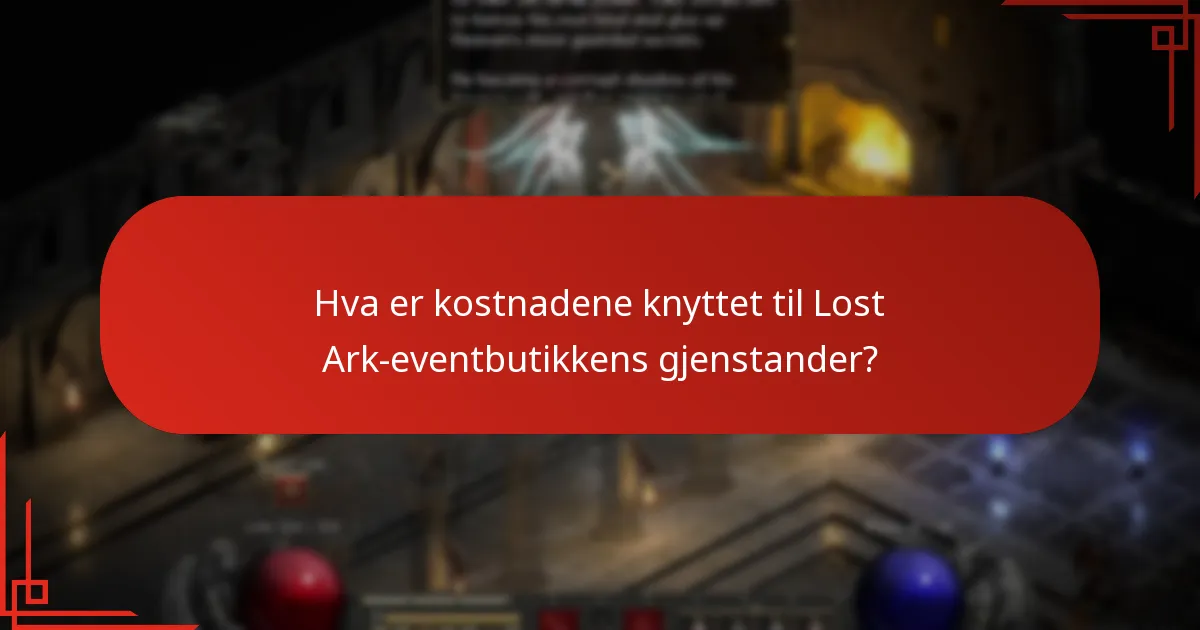 Hva er kostnadene knyttet til Lost Ark-eventbutikkens gjenstander?