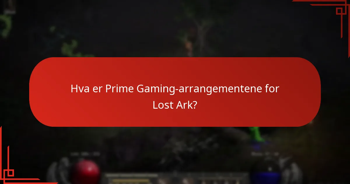 Hvilke belønninger kan spillere tjene fra Lost Ark Prime Gaming-arrangementer?