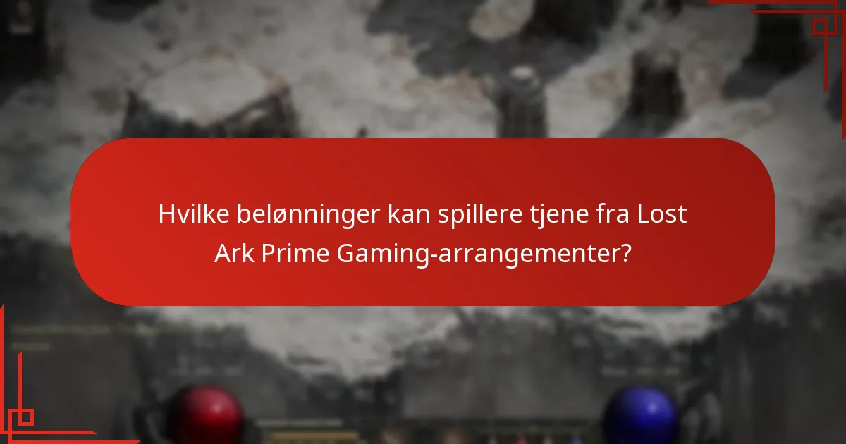 Når finner Lost Ark Prime Gaming-arrangementene sted?