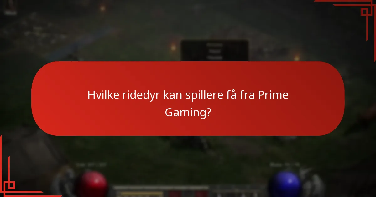 Hvilke ridedyr kan spillere få fra Prime Gaming?