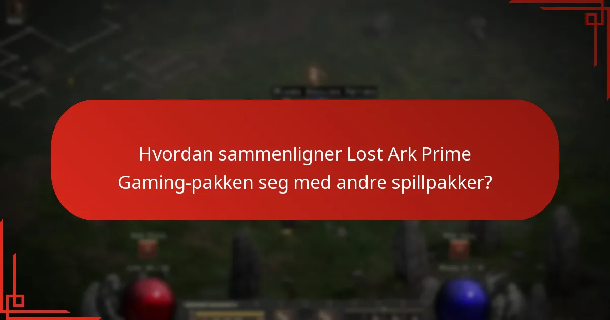 Hvordan sammenligner Lost Ark Prime Gaming-pakken seg med andre spillpakker?